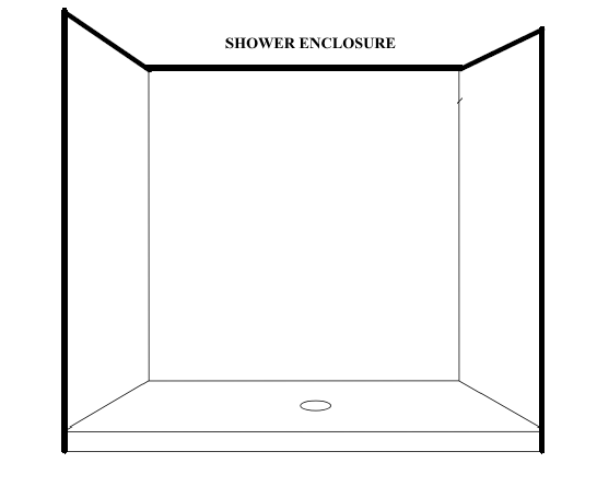Shower enclosure (reference diagram)